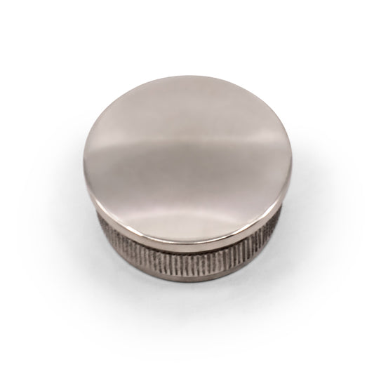 Radiused End Cap Self Grip to Suit 1.6mm Round Tube 316 Grade Stainless Steel - Mirror Polish - SIZES: 38.1mm, 50.8mm