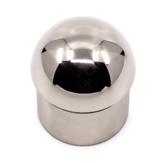 Domed End Cap to Suit 1.6mm Round Tube 316 Grade Stainless Steel - Mirror Polish - SIZES: 25.4mm, 38.1mm, 50.8mm