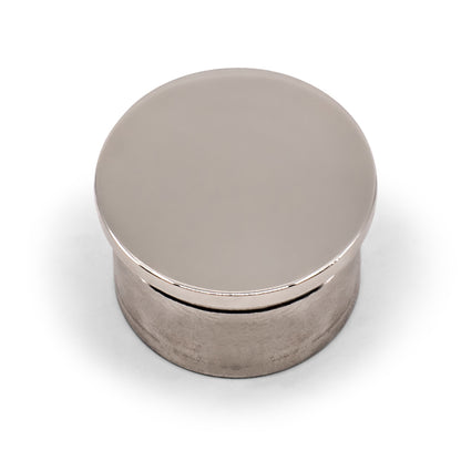 Flat End Cap to Suit 1.6mm Round Tube 316 Grade Stainless Steel - Mirror Polish - SIZES: 25.4mm 38.1mm, 50.8mm