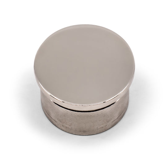 Flat End Cap to Suit 1.6mm Round Tube 316 Grade Stainless Steel - Mirror Polish - SIZES: 25.4mm 38.1mm, 50.8mm