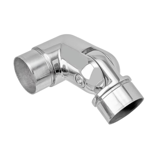 Round Stair 90 Degree Adjustable Joiner to suit 2 (50.8mm) x 1.6mm Round Tube 316 Grade Stainless Steel - Mirror Polish
