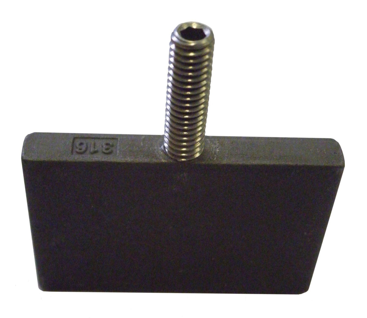 Perpendicular Joiner Flat Top to suit 50 x 10mm Rectangle Tube 316 Grade Stainless Steel - Mirror Polish