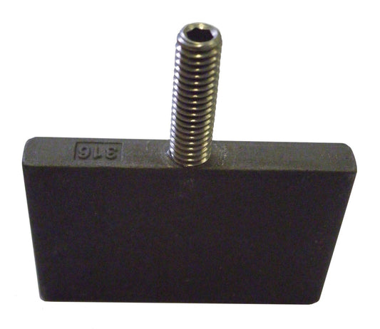 Perpendicular Joiner Flat Top to suit 50 x 10mm Rectangle Tube 316 Grade Stainless Steel - Mirror Polish
