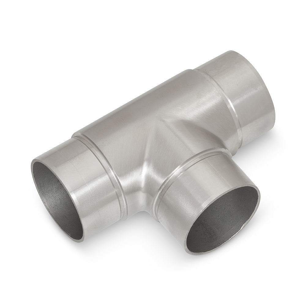 Tee Flush Joiner to suit 2 (50.1mm) x 1.6mm Round Tube 316 Grade Stainless Steel - Satin Finish