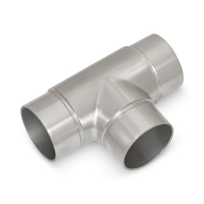 Tee Flush Joiner to suit 2 (50.1mm) x 1.6mm Round Tube 316 Grade Stainless Steel - Satin Finish