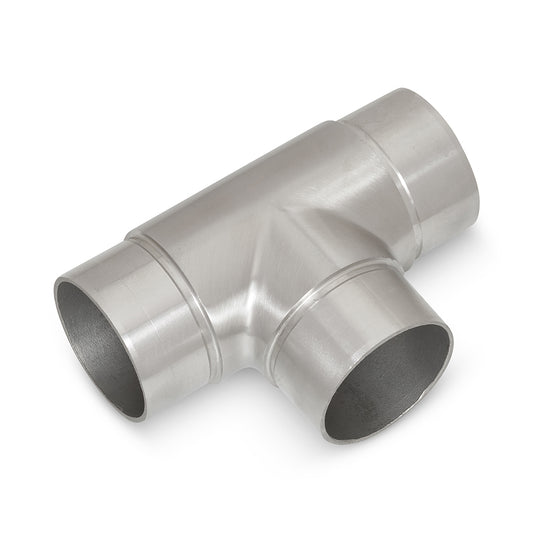 Tee Flush Joiner to suit 2 (50.1mm) x 1.6mm Round Tube 316 Grade Stainless Steel - Satin Finish