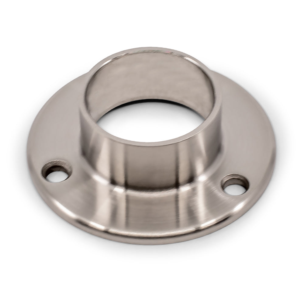 Round Base Flange to Suit 1.6mm Round Tube 316 Grade Stainless Steel - Satin Finish - SIZES: 38.1mm, 50.8mm
