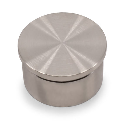 Flat End Cap to Suit 1.6mm Round Tube 316 Grade Stainless Steel - Satin Finish - SIZES: 38.1mm, 50.8mm
