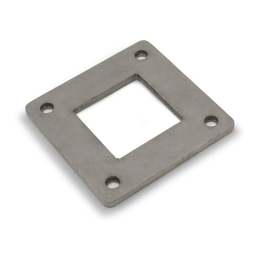 Post Base Plate Only to suit 2 (50.8mm) x 1.6mm Square Tube 316 Grade Stainless - Mill Finish