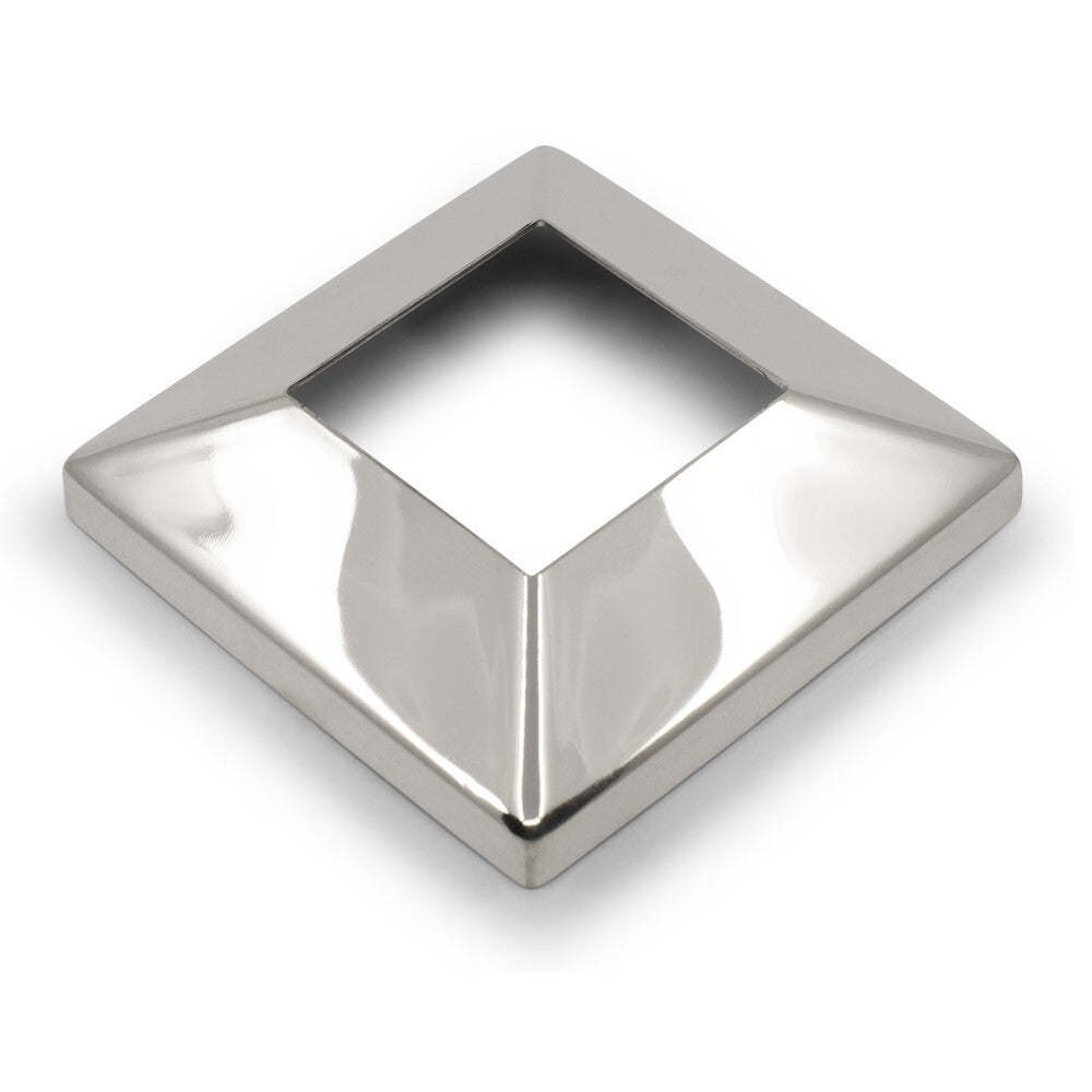 Post Cover Plate Only to suit 2 (50.8mm) x 1.6mm Square Tube 316 Grade Stainless - Mirror Polish