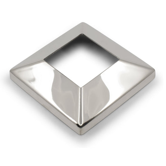 Post Cover Plate Only to suit 2 (50.8mm) x 1.6mm Square Tube 316 Grade Stainless - Mirror Polish