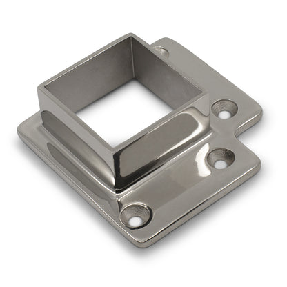 Corner Flange 2 Holes to suit 2 (50.8mm) x 1.6mm Square Tube 316 Grade Stainless - Mirror Polish