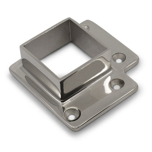 Corner Flange 2 Holes to suit 2 (50.8mm) x 1.6mm Square Tube 316 Grade Stainless - Mirror Polish