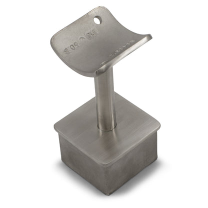 Post Reducer Inline 2 Radius Saddle to suit 2" (50.8mm) x 1.6mm Square Tube 316 Grade Stainless - Mirror Polish