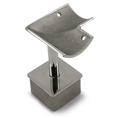 Post Reducer Corner 2 Radius Saddle to suit 2" (50.8mm) x 1.6mm Square Tube 316 Grade Stainless - Mirror Polish