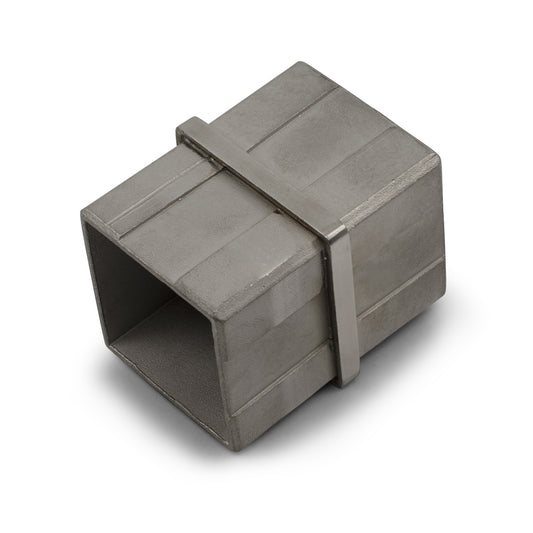 In-line Flush Joiner to suit 2 (50.8mm) x 1.6mm Square Tube 316 Grade Stainless - Satin Finish