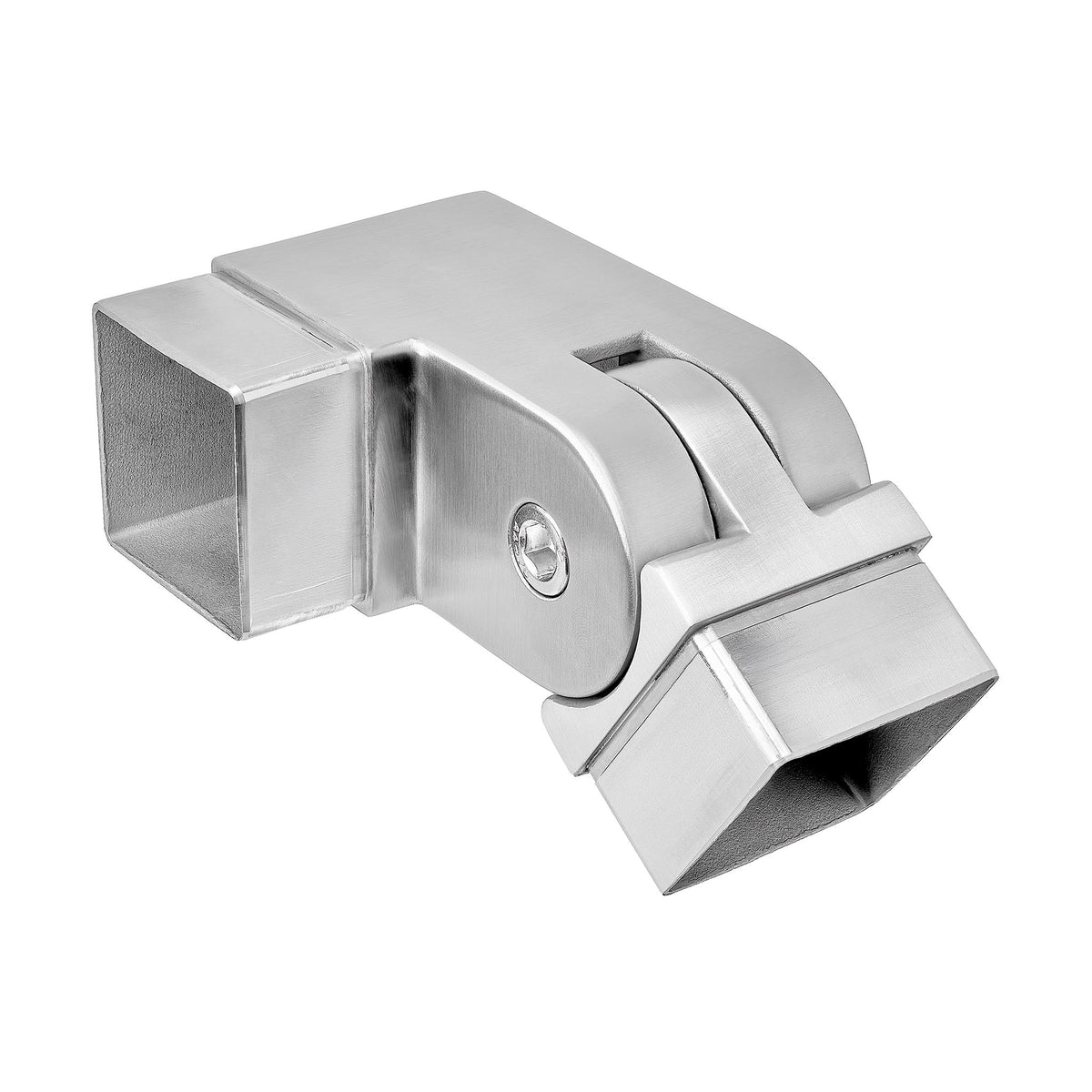Square Stair 90 Degree Adjustable Joiner to suit 2 (50.8mm) x 1.6mm Square Tube 316 Grade Stainless Steel - Satin Finish