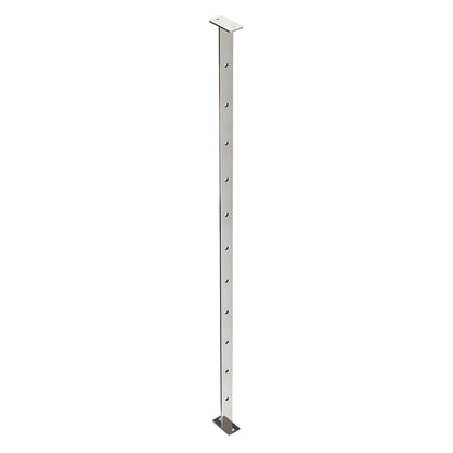 Intermediate Post 30mm x 5mm - 960mm high. Predrilled with 11 x 7.5mm holes at 80mm spacing. 316 Grade Stainless Steel Mirror Polish Finish.