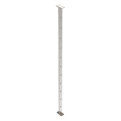 Intermediate Post 30mm x 5mm - 960mm high. Predrilled with 11 x 7.5mm holes at 80mm spacing. 316 Grade Stainless Steel Satin Finish.