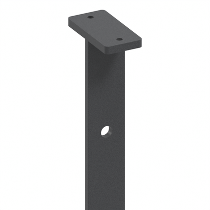 Intermediate Post 30mm x 5mm - 960mm high. Predrilled with 11 x 8mm holes at 80mm spacing - Aluminium - Textured Black