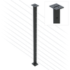 Intermediate Post 50mm x 10mm - 960mm high. Predrilled with 11 x 8mm holes at 80mm spacing - Aluminium -  Dulux Protexture Black