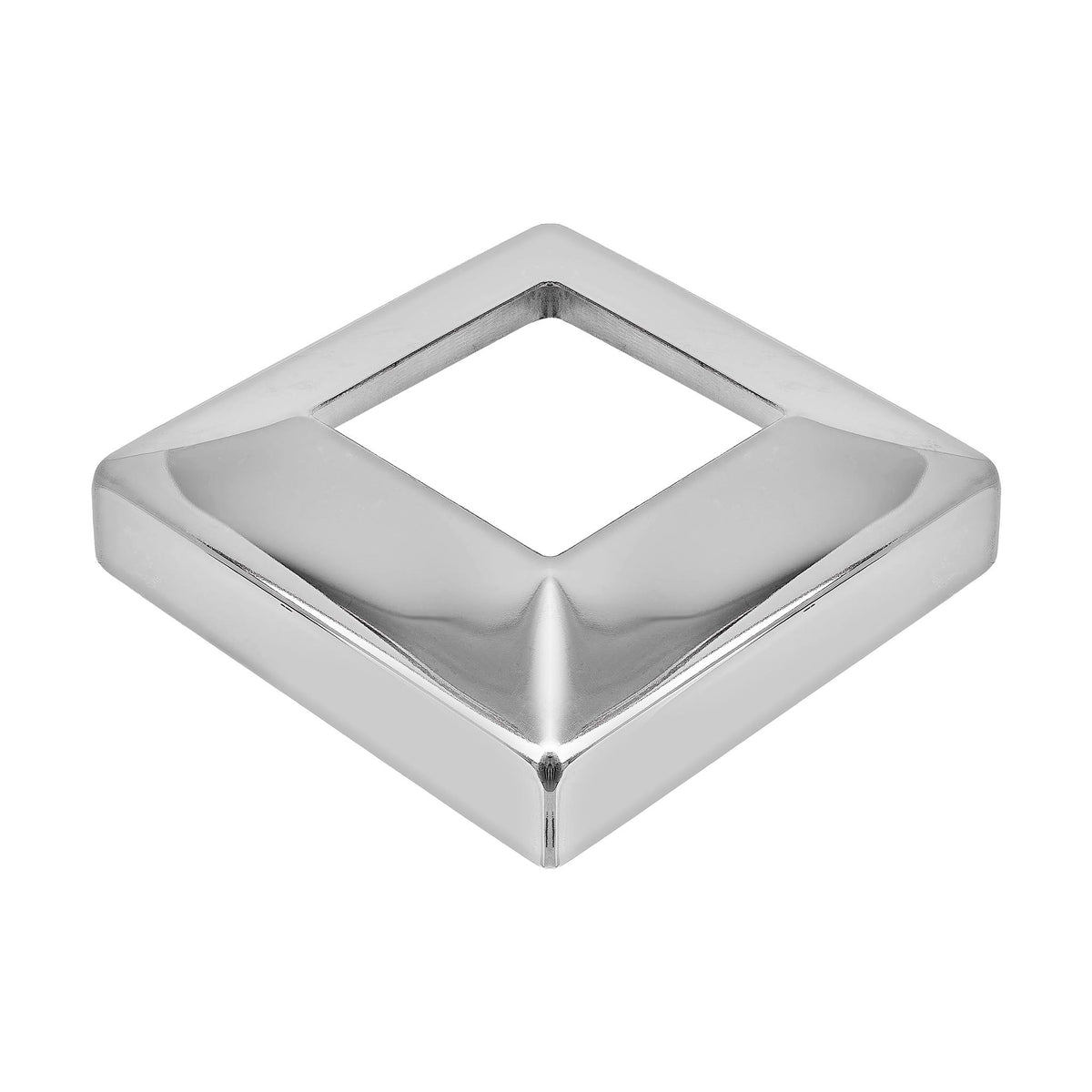 Square Post Cover Plate to Suit 50.8mm Tube 316 Grade Stainless Steel - Mirror Polish