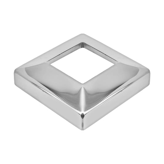 Square Post Cover Plate to Suit 50.8mm Tube 316 Grade Stainless Steel - Mirror Polish