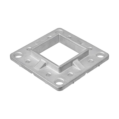 Square Post Base Plate to Suit 50.8mm Tube 316 Grade Stainless Steel - Mill Finish