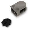Glass Clamp Medium D Type Round to suit 6, 8, & 10mm Glass 316 Grade Stainless Steel - Mirror Polish
