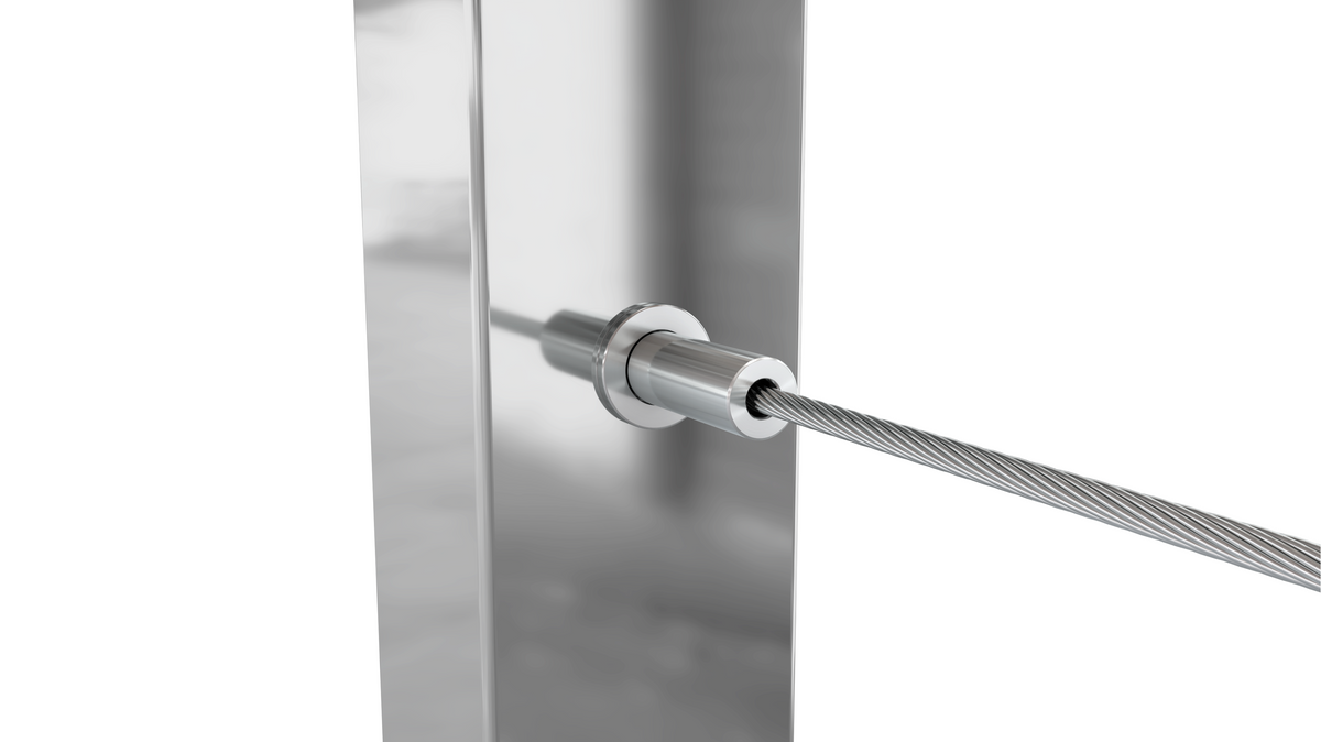 Bright Finish DIY Swaged Wire Balustrade (Supplied as components only) - DIY Tension Rod System - Suits Metal Posts