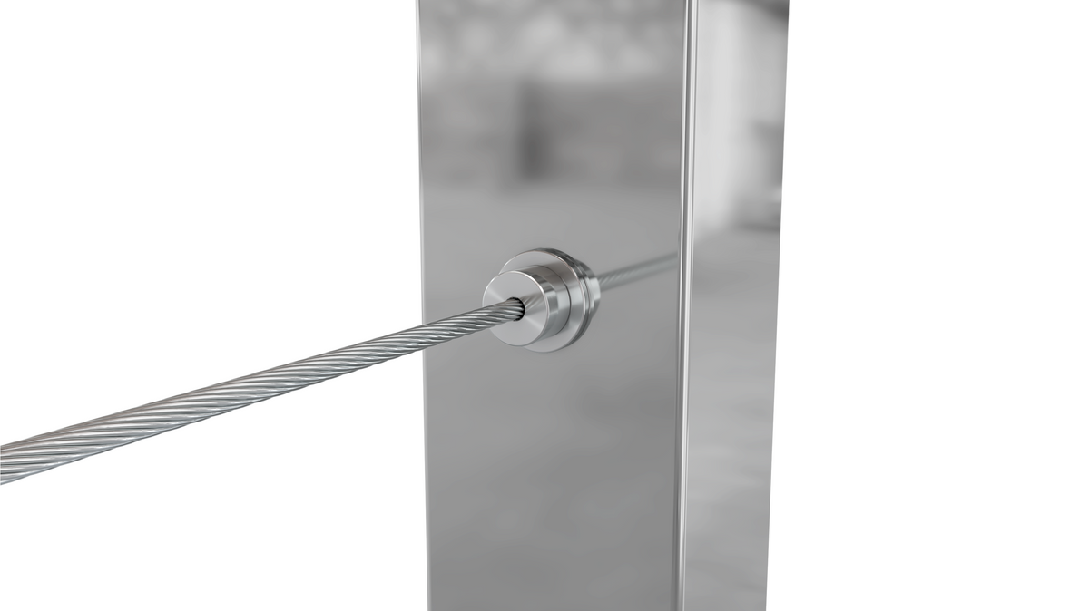 Bright Finish DIY Swaged Wire Balustrade (Supplied as components only) - DIY Tension Rod System - Suits Metal Posts