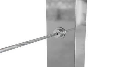 Bright Finish DIY Swaged Wire Balustrade (Supplied as components only) - DIY Tension Rod System - Suits Metal Posts