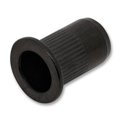 BlackEtch Nut Rivet M6 Left Hand Thread Large Flange - 304 Grade Stainless Steel - Drill Size: 9mm Wall Thickness: 0.7-4mm