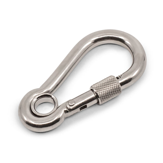 Spring Hook with Eyelet and Nut 316 Grade Stainless Steel - SIZES: 6mm - 10mm