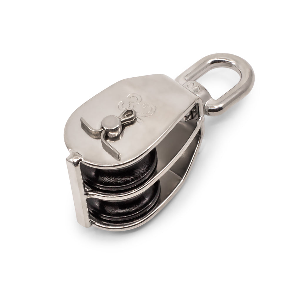 Double Nylon Pulley Block 304 Grade Stainless Steel - SIZES: 25mm - 50mm