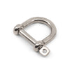 Shackle Wide Mouth D 316 Grade Stainless Steel - SIZES: 8mm - 12mm