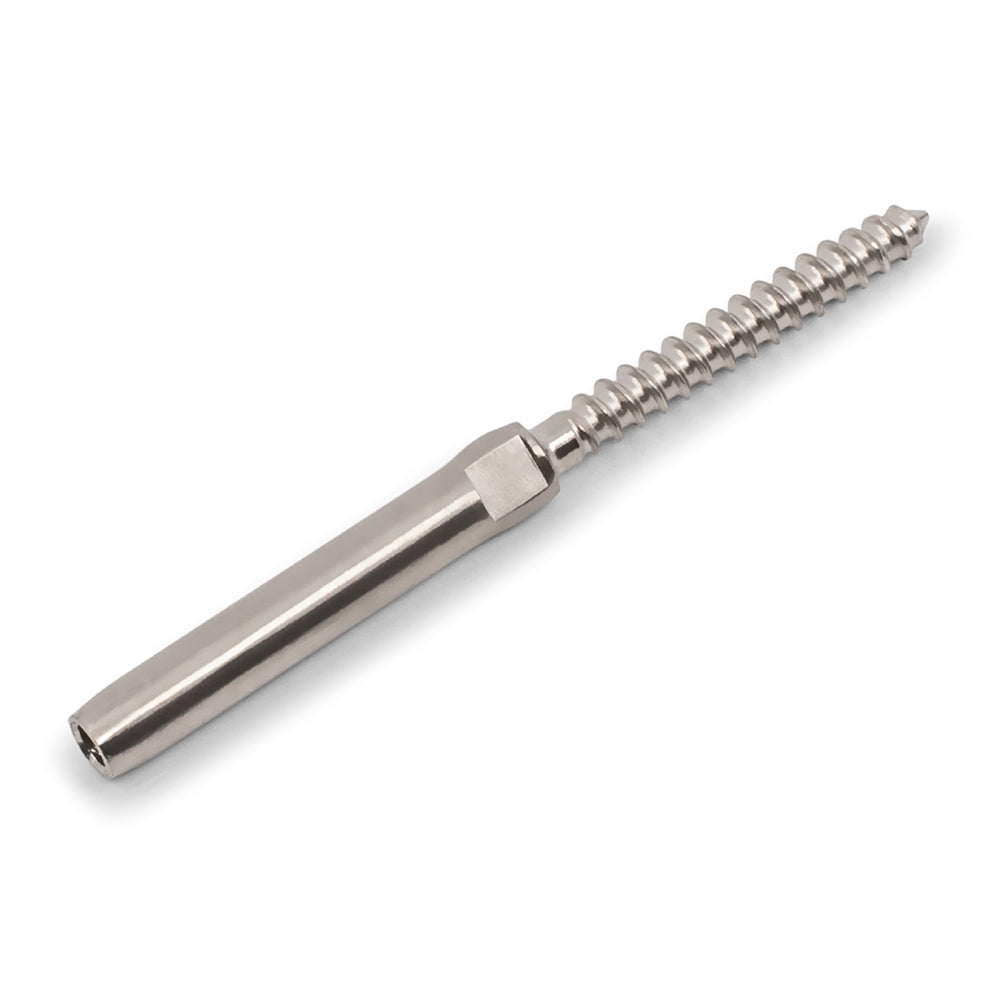 Lag Screw Swage Stud Left Hand Thread 316 Grade Stainless Steel - SUITS WIRE: 3.2mm
