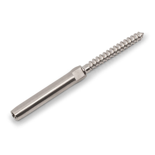 Lag Screw Swage Stud Left Hand Thread 316 Grade Stainless Steel - SUITS WIRE: 3.2mm