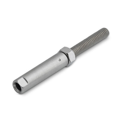DIY SWAGELESS Stud M6 x 35mm Left Hand Thread to Suit 3.2mm Wire Rope - 316 Grade Stainless Steel