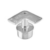 Round Post Top - Corner - Flat Handrail - Suits 50.8mm x 1.6mm & 3.0mm Tube - 316 Grade Stainless Steel Mirror Polish