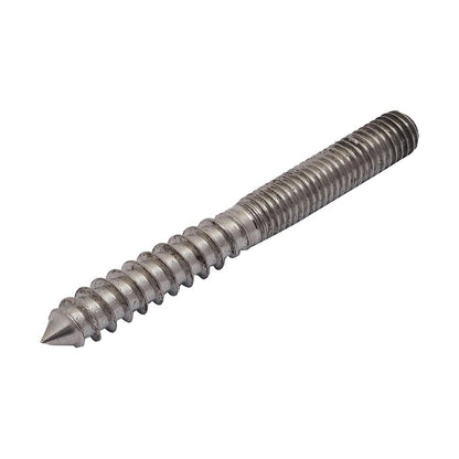 Dual Threaded Coach Screw 8 x 70mm (M8 x 35mm) - 316 Grade Stainless Steel