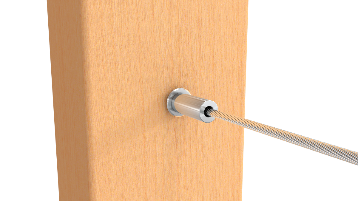 Bright Finish DIY Swaged Wire Balustrade (Supplied as components only) - DIY Tension Rod System - Suits Timber Posts