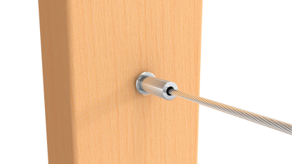Bright Finish DIY Swaged Wire Balustrade (Supplied as components only) - DIY Tension Rod System - Suits Timber Posts