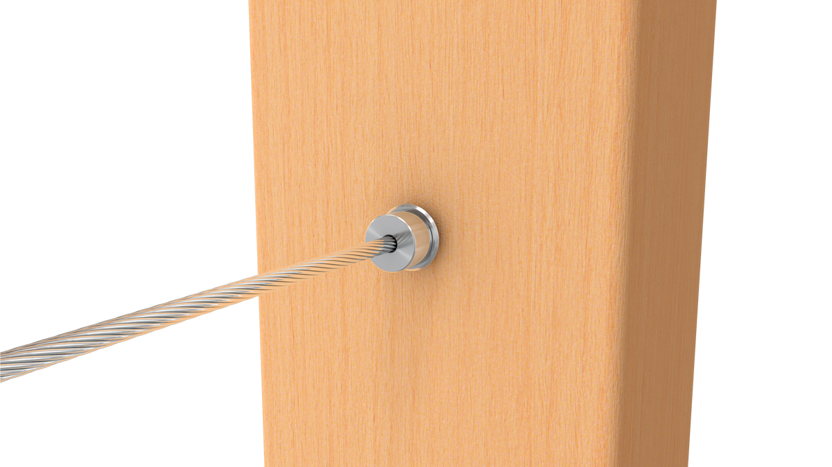 Bright Finish DIY Swaged Wire Balustrade (Supplied as components only) - DIY Tension Rod System - Suits Timber Posts