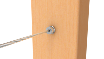 Bright Finish DIY Swaged Wire Balustrade (Supplied as components only) - DIY Tension Rod System - Suits Timber Posts
