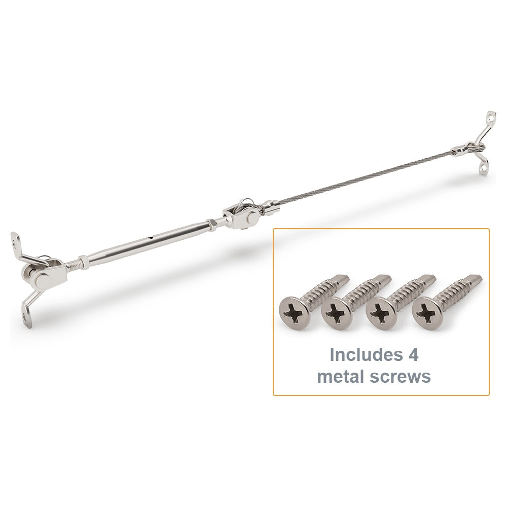 Bright Finish DIY Swaged Wire Balustrade (Supplied as components only) - DIY Rigging Screw System - Suits Metal Posts