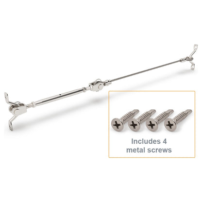 Bright Finish DIY Swaged Wire Balustrade (Supplied as components only) - DIY Rigging Screw System - Suits Metal Posts
