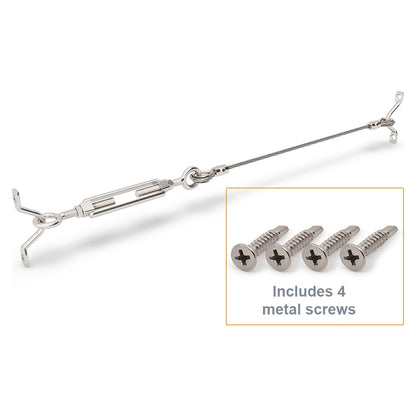 Bright Finish DIY Swaged Wire Balustrade (Supplied as components only) - DIY Turnbuckle System - Suits Metal Posts