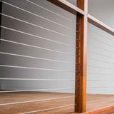Bright Finish Factory Swaged Wire Balustrade - Lag Screw System - Suits Timber Posts