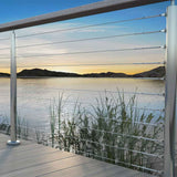 Bright Finish Factory Swaged Wire Balustrade - Rig Fork System with Saddles - Suits Metal Posts